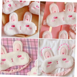 Baluue Cartoon Plush Rabbit Ear Eye Mask Blindfold for Comfortable Shading Eyeshade for Travel Naps and Home Use for Friends and Family