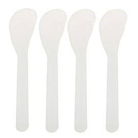 50 PCS 5 Inch Transparent Professional Plastic Facial Cream Mask Spatula Mixing and Sampling Mask Cream Cosmetic Spoon Facial Care DIY Accessories for Beauty Product