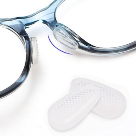 Air Bag Nose Pads 15 Pairs, Adhesive Eyeglass Nose Pads Anti-Slip Comfortable Air Chamber Nose Pads (White-Polka dots/Airbag)