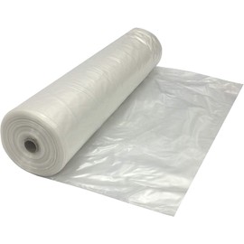 Farm Plastic Supply - UV Rated Clear Construction Plastic - 6 Mil - Construction Plastic Sheeting, Clear Plastic Sheeting, Polyethylene Film, Drop Cloth Vapor Barrier (12' x 100')