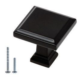 Syngrow 1 Pack Cabinet Pull Knobs Matte Black Kitchen or Bathroom Cabinet Door Handles Drawer Pulls and Dresser Knobs for Cupboards Furniture Hardware SG1255-32-MB-1