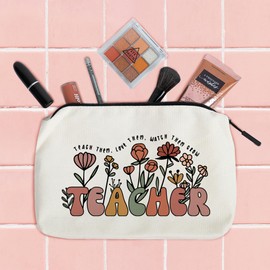 Morycraft Teacher Appreciation Gifts for Women,Teacher Must Haves, Teacher Makeup Bag,Teachers Bag, It's A Good Day to Teach Cosmetic Bag Gift for Women, New Year Christmas Gifts for Family Friends