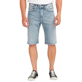 Silver Jeans Co. Men's Gordie Relaxed Fit Short, Light Wash Fcs169, 30 Regular