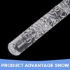 GLOKUUCA Acrylic Embossed Rolling Pin - Acrylic Non-Stick Roller Fondant