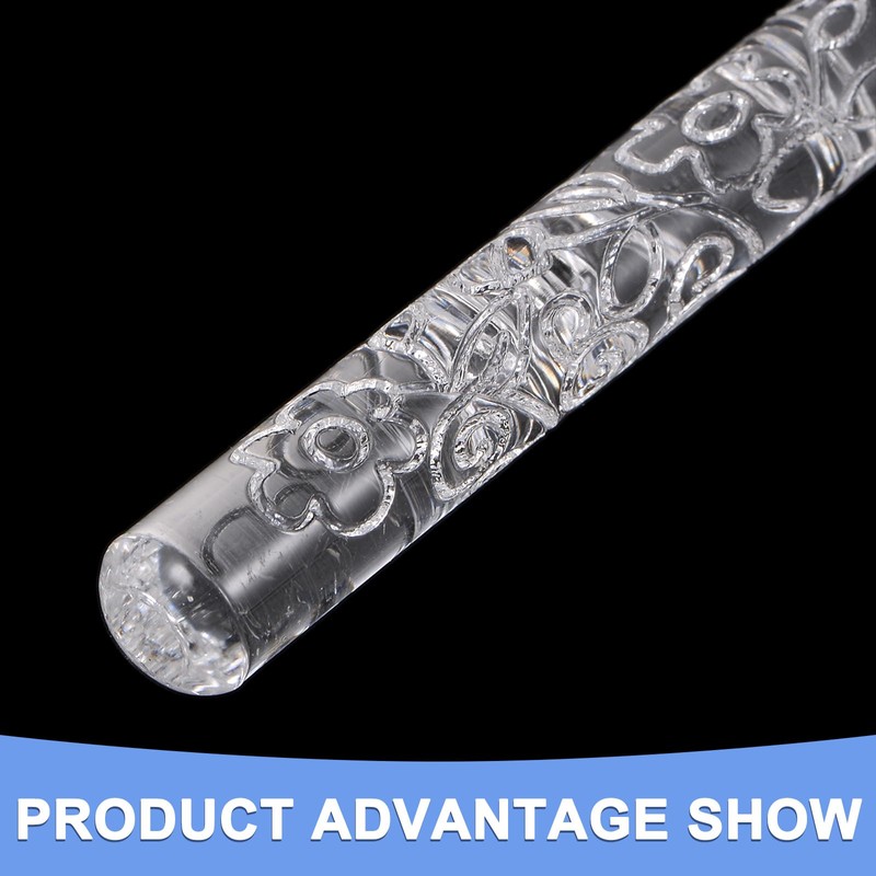 GLOKUUCA Acrylic Embossed Rolling Pin - Acrylic Non-Stick Roller Fondant