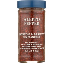 Morton & Bassett Aleppo Pepper, All Natural, Kosher, MSG Free, Non-GMO, 1.7 Ounce (Pack of 3)