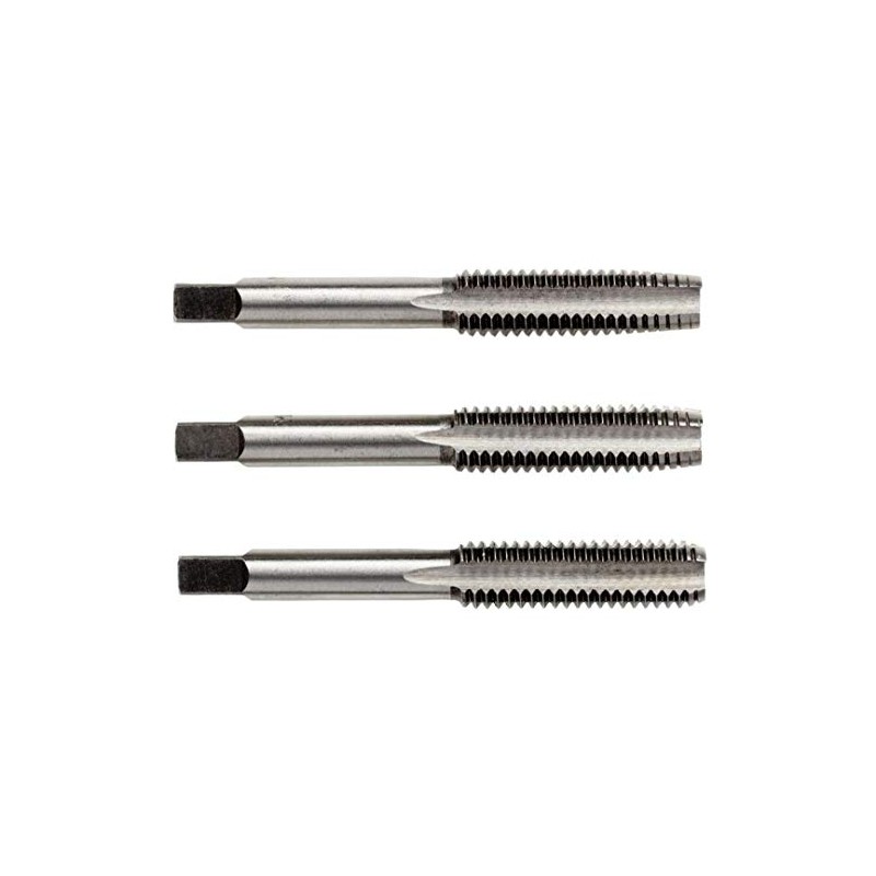 M8 x 1.25 HSS Metric Hand Tap Sets. Includes 3