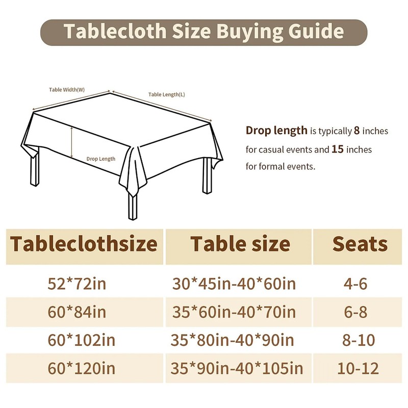 artslion Rectangle Waterproof 60x84in Wipeable Table Cover Non-PVC Fabric Blue