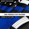 G128 6 Feet Tangle Free Spinning Flagpole (Black) Thin Blue