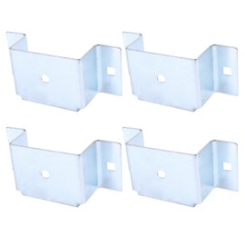 Trailer Stake Pocket Bracket for 2'' x 4'' Lumber Utility Trailer Bolt on Stake Pocket Bracket, Heavy Duty Stainless Steel Straight Trailer Stake Pocket - 4 Pcs