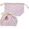 Ijinsha 48039 Gyutto Rice Ball Lunch Drawstring Pink