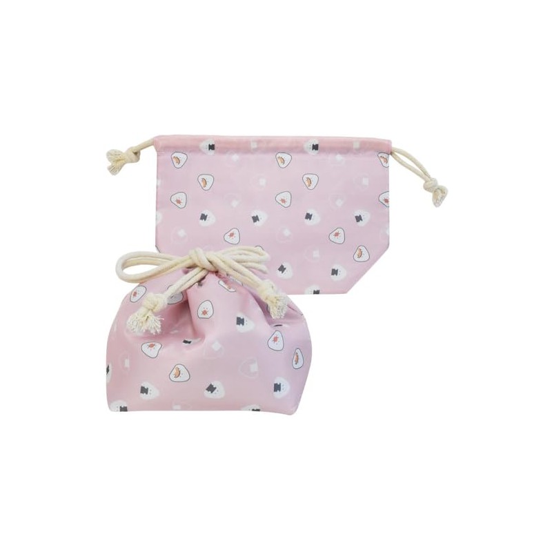 Ijinsha 48039 Gyutto Rice Ball Lunch Drawstring Pink