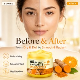 Turmeric VC Face Cream for Daily Moisturizing – Lightweight Brightening Care for Smooth-Looking Skin