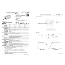 SBJ APV-16-12 12V 1.25A 15W LED Driver Power Supply - Durable & Reliable Performance for Signage, Decorative, and Architectural Lighting (IP42, -30°C to +70°C)