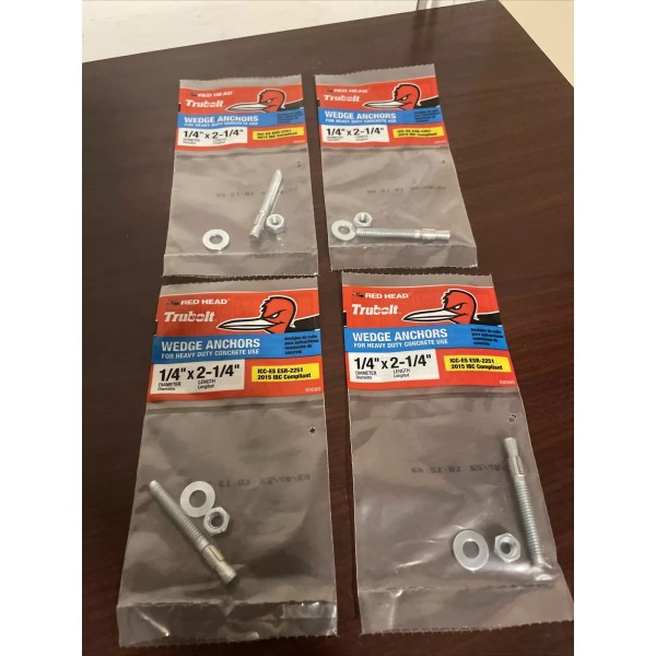 Anchor Red Head 1/4 in. × 2-1/4 in. Steel Hex-Nut-Head