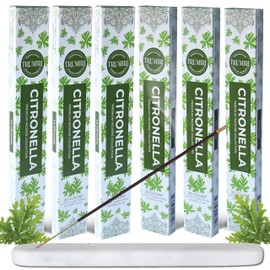 Citronella Incense Sticks for Outdoor Camping - Total 120 Insence-Sticks - 6 Packs of 20 Insense - Inciensos - Inscents - Natural Non Toxic Ingredients - Incents - Incence - Inscense