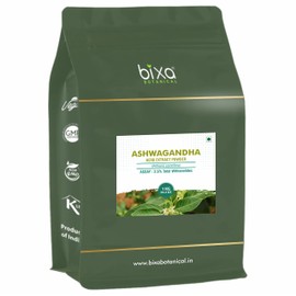 bixa BOTANICAL Ashwagandha Herb Dry Extract 2.5% Total Withanolides | 1 Kg, Pack of 1 | Support Immunity, Healthy Heart