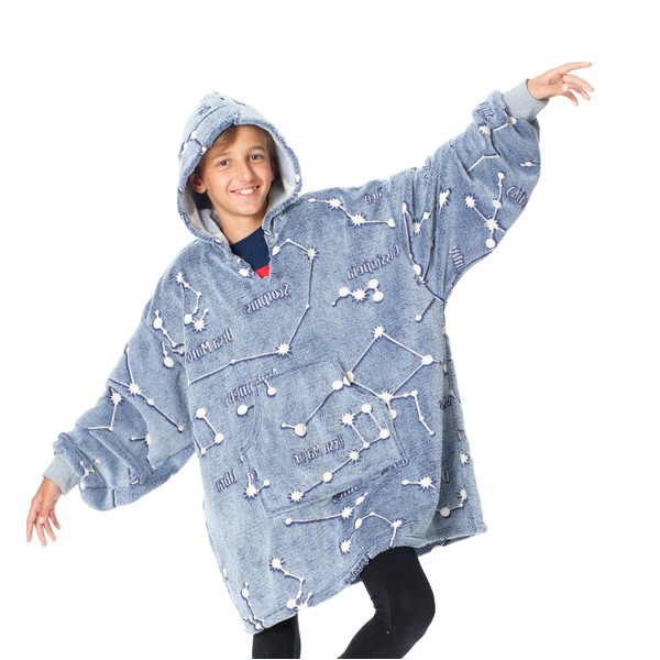 Kangurone, Hoodie, Oversized Portable Microfibre Blanket, with Hood and Pocket,