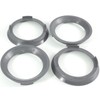 4x Centring Rings 70.4 x 57.1/70.4 to 57.1 Dark Grey