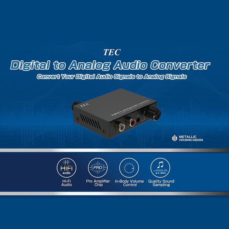 TEC TDACVT-01 Professional Digital-to-Analog Converter DAC with Volume Control -