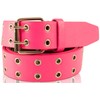 SCAMODA Double Hole Rivet Belt with Leather for Men and