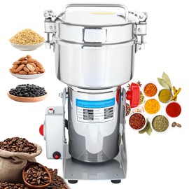 1000g Commercial Grain Grinder, 3000W Electric Grain Mill with 32000 RPM High Speed Motor, Stainless Steel Spice Pulverizer Machine for Coffee, Grains, Spices, Nuts, Herbs & Dry Ingredients