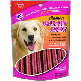 Carolina Prime Pet 40192 Salmon Jerky Treat For Dogs ( 1 Pouch), One Size (packaging may vary)