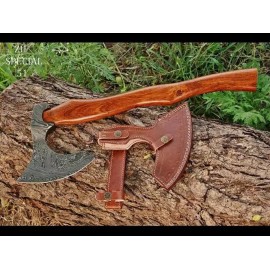 ZH Special 20" Damascus Steel Hand Crafted Axe toma hawk/Viking/be