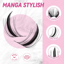 FADLASH 3D Printing Lash Clusters Wispy Fluffy Eyelash Clusters with Natural Curl Comfortable and Lightweight Lashes Clusters DIY Reusable Cluster Eyelash Extensions at Home Mix 10-16mm