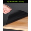 FURKIT Black Plastic Table Cover Protector, 54" x 54" Waterproof