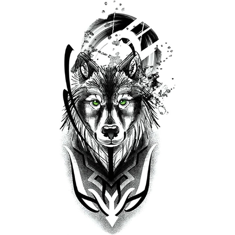 6 Hojas De Pegatinas De Tatuajes Temporales Impermeables De Animales
