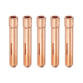 sourcing map 5pcs 13N21 TIG Welding Collet 0.04" (1mm) Copper Tungsten Electrode Collet Tips for WP9 20 25 TIG Welding Torch Series