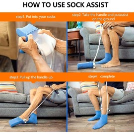 Unbranded Sock Aid Stocking Aid Foot Socks Putting Assist Disability Dressing Helper Tool