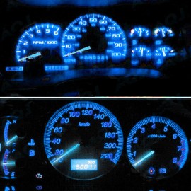 AQJ 10PCS T10 5050 SMD LED Speedometer Instrument Gauge Cluster Dash Light Bulbs