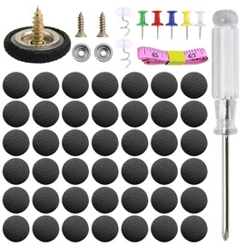 402Pcs Car Roof Headliner Repair Kit, Auto Roof Snap Rivets Retainer 80pcs Rivets Repair Button for Interior Ceiling Cloth Fixing Repair Buckle with Installation Tool (Black Grid)
