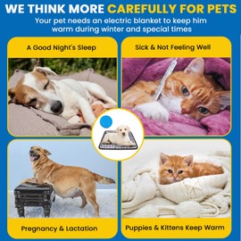 OzzyCozy Waterproof Pet Heated Mat for Cats and Dogs, Remote Controlled Heating Pad with Indicator, Bite-Resistant Cable - Gray Footmark Design, 45x45cm, （Free Bonus: Pet Frisbee Toy）