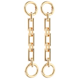 TEHAUX 2pcs Short Bag Chain Gold Wallet Straps for Crossbody Bags 4.7Inch Women Ladies Bag Extender Chain Strap, Replacement Accessory for Handbag Clutch Evening Bag