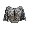 Gatsby Sequin Cape Bride Wrap - 1920s Shawls And Wraps
