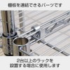 ドウシシャ ルミナスラック スチールラック 棚板連結パーツ 連結金具 コネクター 2個セット ポール径19mm 補強パーツ IHT-CN2P