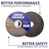 25 Pack 4.5" Cut-Off Wheels Lincoln Abrasives .040" Metal &