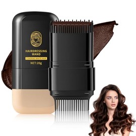 Peine Tinte Pelo, Tinte de Cabello, Peine Coloración Pelo Portátil, Cubrir Canas, Prolonga Intensidad del Color，Retoques Rápidos(marrón)