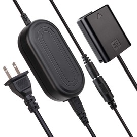 RUITOO AC-PW20 AC Power Supply Adapter + DC Coupler Dummy Battery,Replace NP-FW50 Battery for Sony a7000 A6500 A6400 A6300 A6100 A5100 A5000 A7 A7II A7RII A7SII A7S A7S2 A7R A7R2 A35 A55 RX10 Cameras