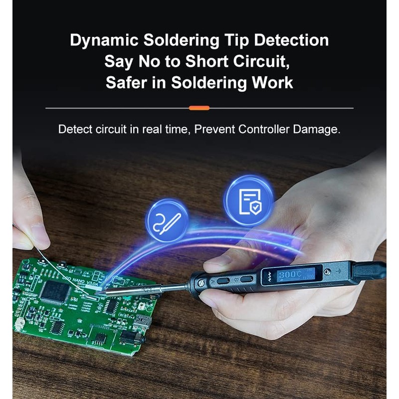 TOOLSAGE TS101 Digit Soldering Iron With B2 Tips Kit Upgrade