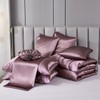 Satin Comforter Set with Sheet Set King Silk Like Satin