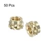 Sourcing Map Knurled Insert Nuts - 50pcs M3 x 3mm