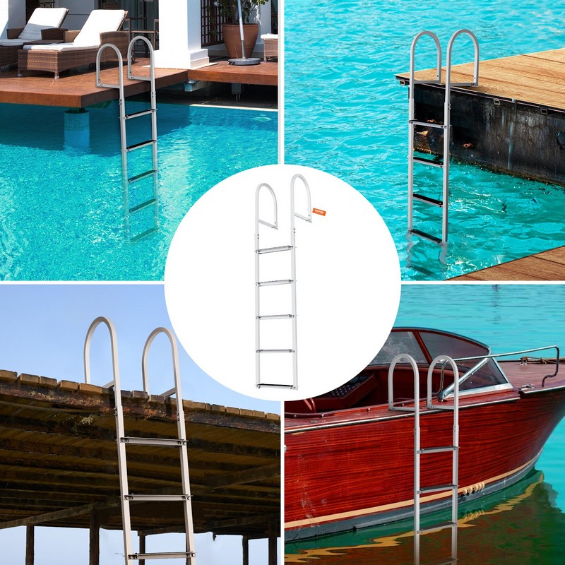 Dock Ladder, Easy to Install for Ship/Lake/Pool - 5 Steps