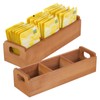 sourcing map 2 Pcs Tea Bag Organizer, 3 Compartments Pine