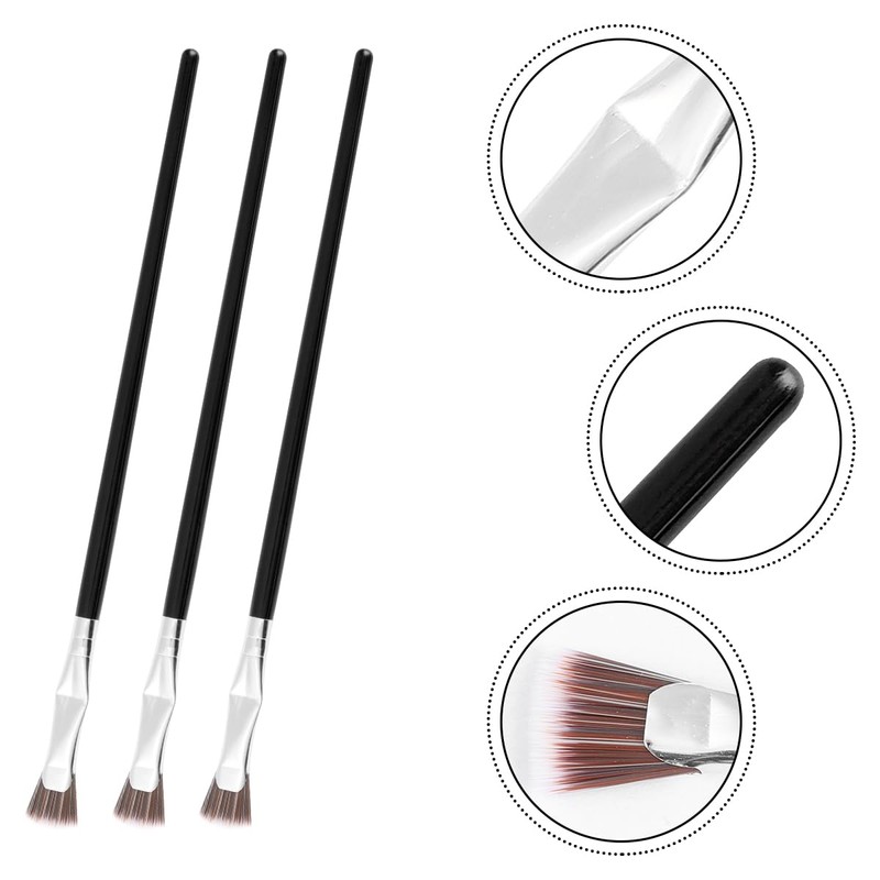 Thyonta 3 PCS Eyelash Brush Folded Fan Eyelash Brush Flat