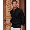 JMIERR Men's 1/4 Button Neck Turtleneck Knitted Jumper Leisure Sweater