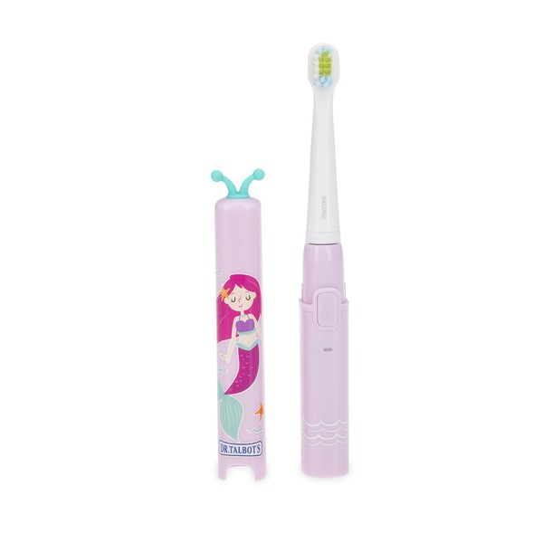 Dr. Talbot's Nuby Toddler Sonic Electric Toothbrush with Rechargeable Battery, 3 Cleaning Modes, Mermaid